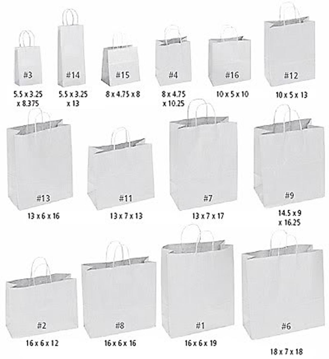 Kích thước khi đặt in túi giấy cho shop thời trang